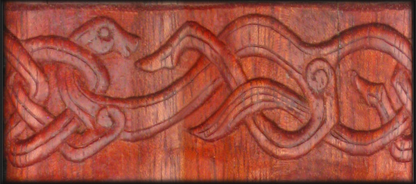 Saxon carving pattern based on the Strathfordshire hoard